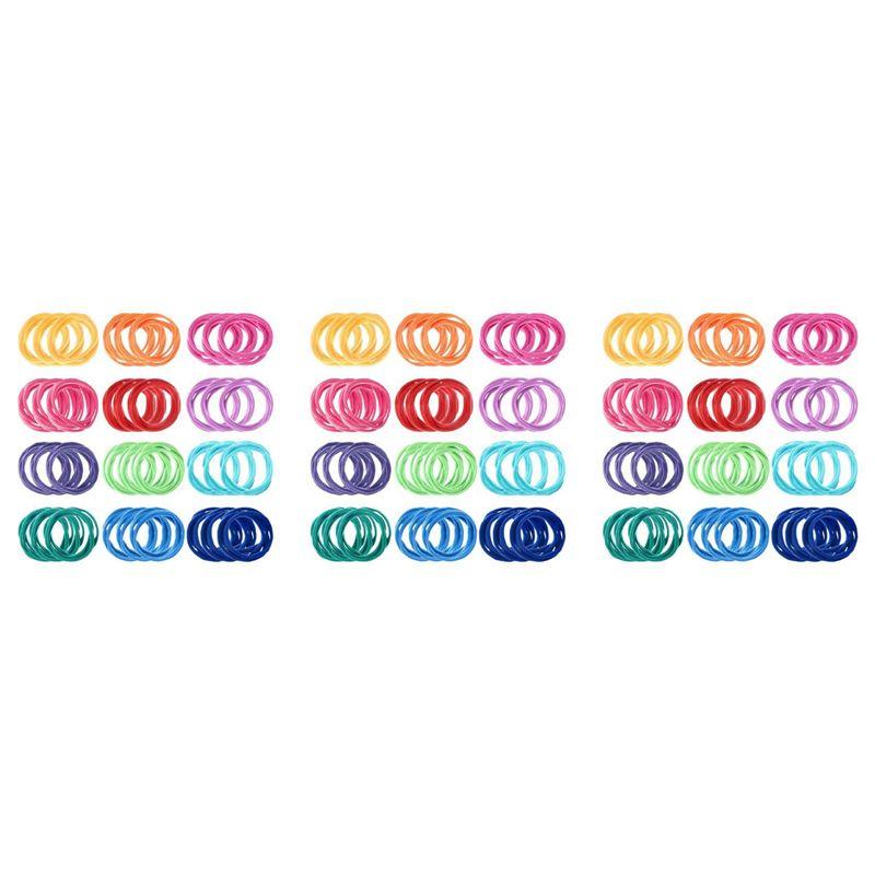 ABKS-576 Pcs 7 Inches Potholder Loops Weaving Loom Loops Weaving Craft Loops With 12 Colors For DIY Crafts Supplies A