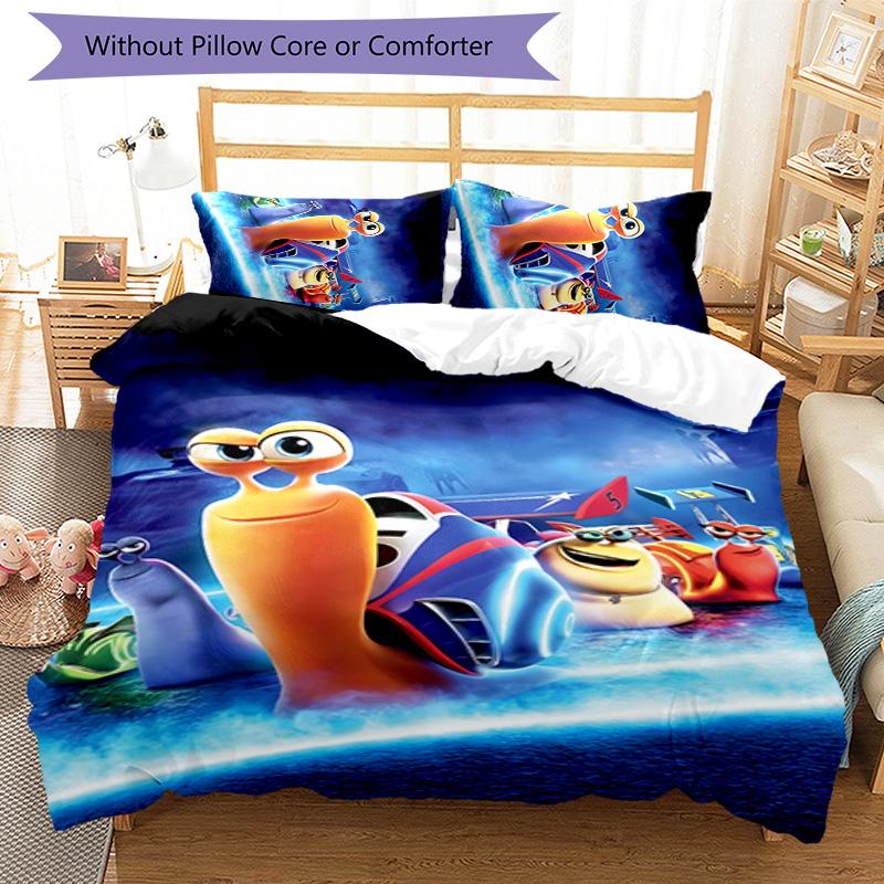 3pcs Turbo pattern bedding set duvet cover set includes duvet cover &pillowcases, perfect all season bedroom decoration & gift