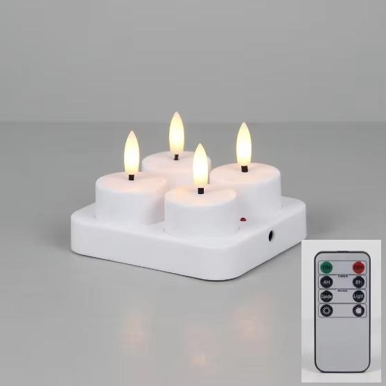 

4/6/8pcs LED Tea Light Candles Rechargeable Flameless Candles Home Decor Flickering Electronic Candle Lamp for Home gift