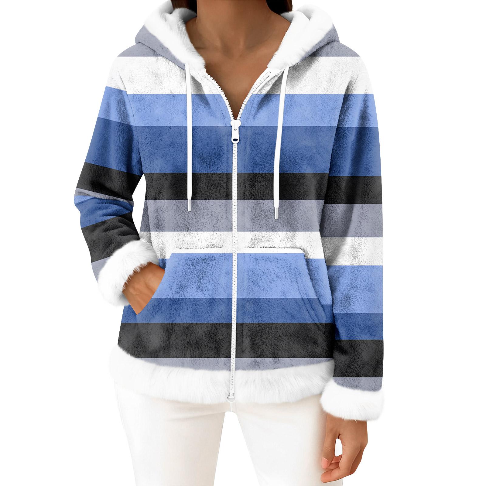 

Women s Casual Fashion Long-Sleeved Zip-Up Fleece Hooded Cardigan XL