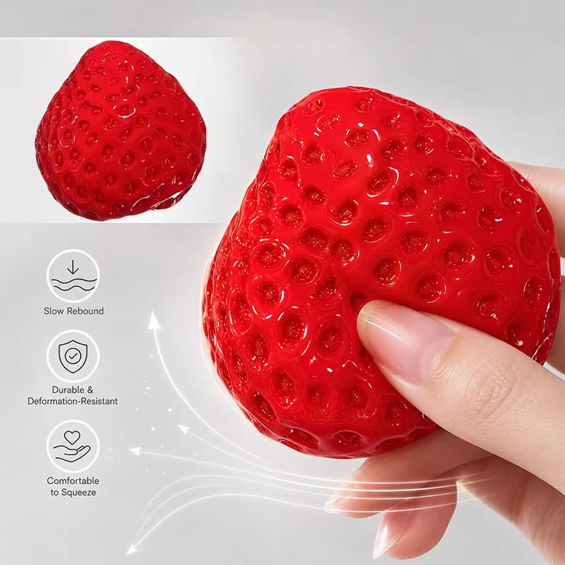 Squishy Big Strawberry Squeeze Toy Kids Soft Pinch Fruit Pop Fidget Toys Party Entertainment Games Halloween Christmas Gift