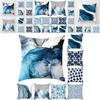 Luxurious Blue Simple Pattern Pillow Cases For Home Decor Car And Sofa