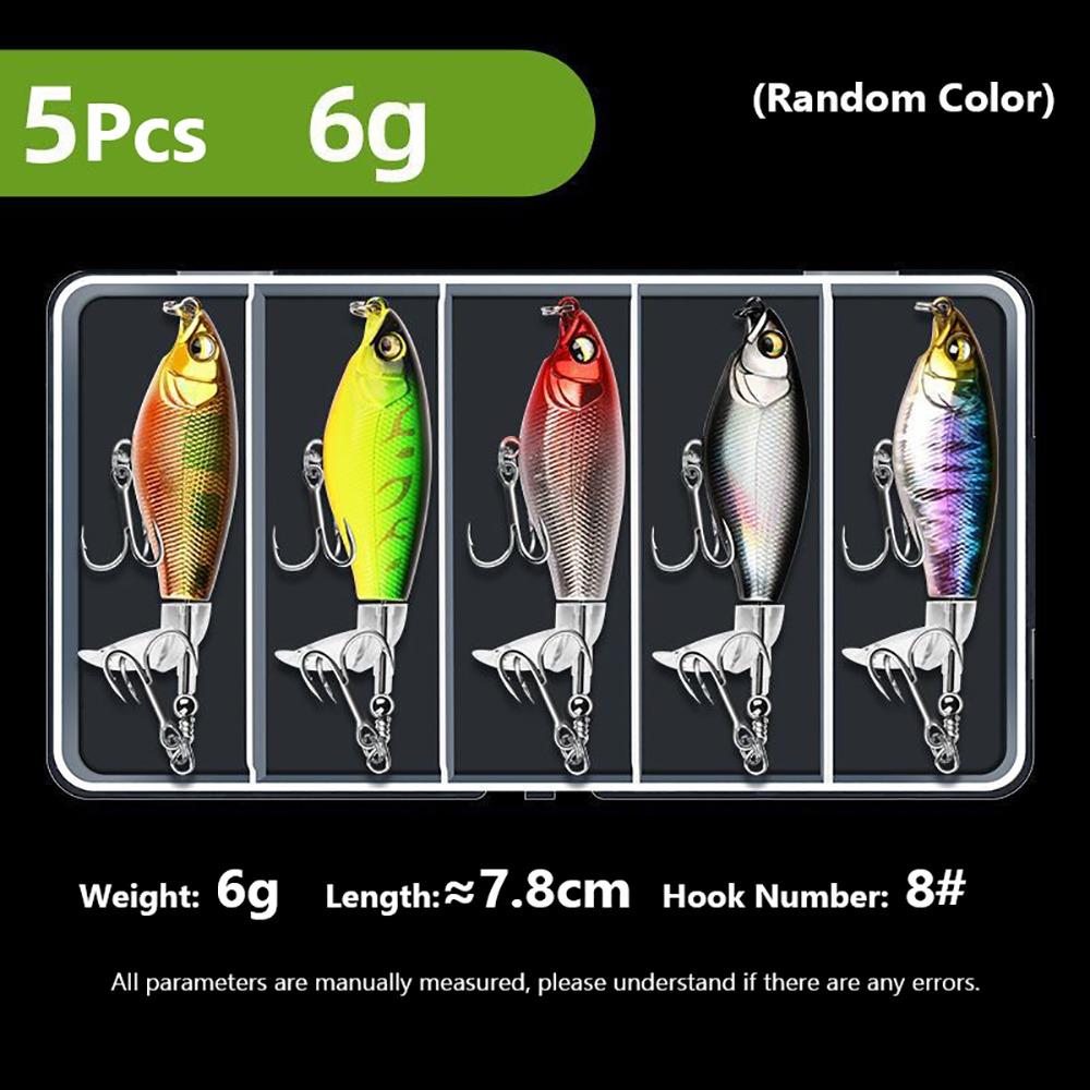 Treble Hook Floating Tractors Propellers 360° Rotate Fake Baits Professional Lure Bait  Blackfish