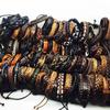 Mixed Color Handmade Braided Leather Bracelets - Set of 100 Pieces, Hot Selling with Cross-border Popularity