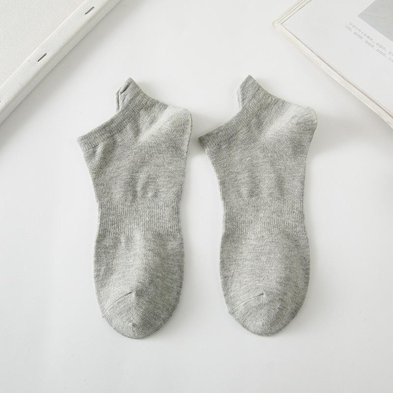 Herren Atmungsaktive Frühling/Sommer Niedrig geschnittene Unsichtbare Bootssocken - Einfarbig