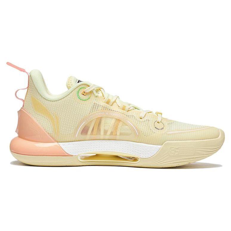Li Ning Yu Shuai Evolution Low Honeydew Slip Resistant Durable Lightweight Low Top Basketball Shoes Men Sneaker Light-Cream-Yellow ABAS161-3