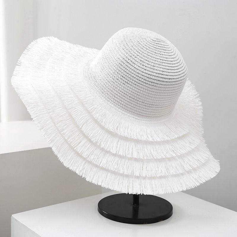 Sun Hat for Women, Summer Sun Shade Grass Hat, Casual Beach Hat, Elegant Sun Protection Hat for Travel, Big Brimmed Hat, Seaside Hat