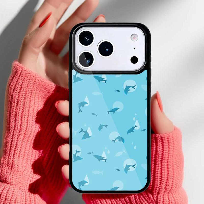 Cute Dolphin Ocean Phone Case for iPhone 17 16 15 14 13 Pro Max Back Cover for 12 11 Pro Coque