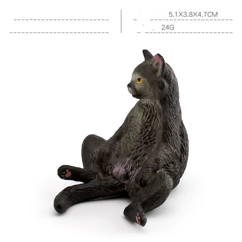 1pc Mini Realistic Cat Figurine Set Cute Orange Tabby British Shorthair Toy Kittens for Kids Decoration Resin Decorative Ornaments