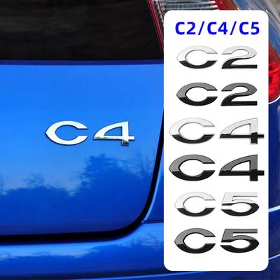C2 C4 C5 Logo ABS 3D Car Rear Trunk Badge Sticker Styling for C-itroen  Auto Modified Accessories