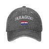 Berretto da Baseball Retro Paraguay Bandiera Paraguaiana Stile Unisex Denim Usurato Snapback Cappello Estivo per Esterno Regalo Cappellini Cappello