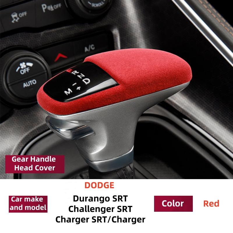 For DODGE Durango SRT/Challenger SRT/Charger SRT/Charger Suede Gear Shift Handle Decorative Cover Accessories.
