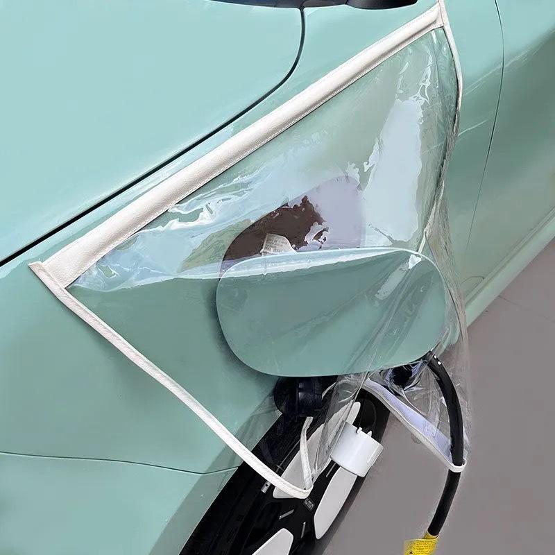 Electric Vehicle Charger Port Protection Cover Rainproof Dustproof Anti-Snow Durable Cover for Outdoor Cold Weather Use