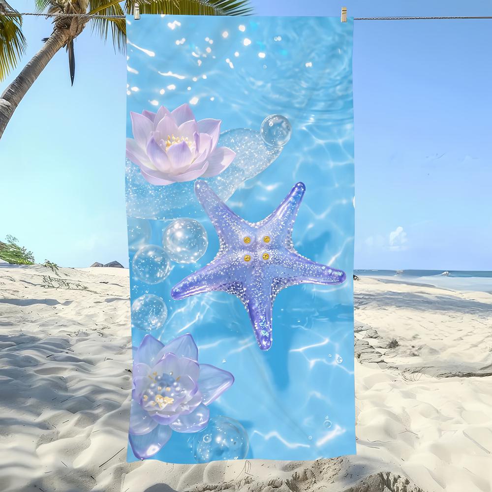 Ozean Element Handtuch Strand Übergröße Weich Ultra Saugfähig Schnell Trocknend Groß Pool Reise Camping Badezimmer