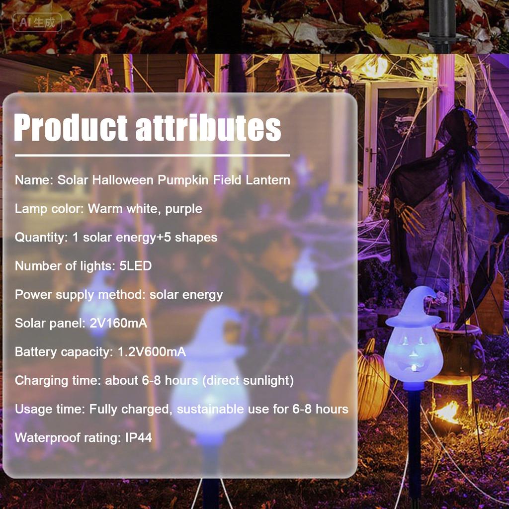Halloween 6 Pack Pumpkin Battery Powered Outdoor For Halloween Walkway Garden Yard Decoration