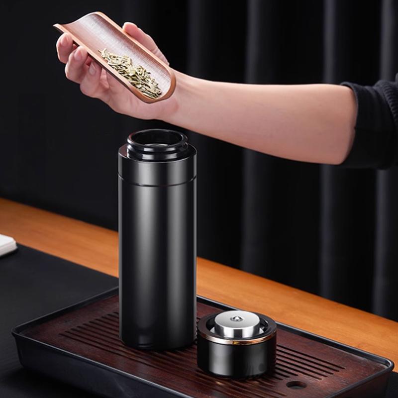 500ML Stainless Steel Thermos Bottle Portable One Click Cover Opening Thermal Mug Household Coffee Cup Tea Water Bottle