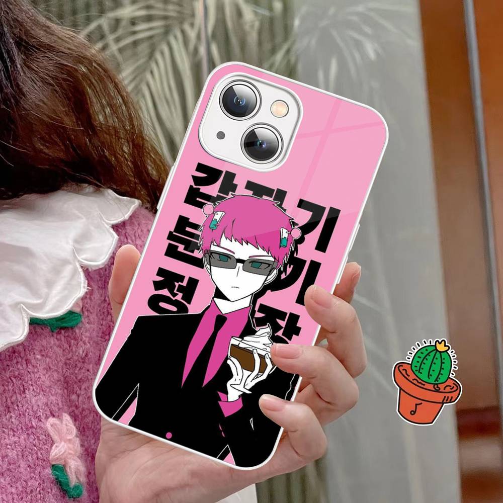 Anime Saiki Kusuo Tempered Glass For Iphone 14 13 12 11 Pro Mini XS MAX 14Plus X XS XR Cover