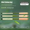 Extendable Fishing Pole Camping Mini Fishing Rod Telescopic Fishing Pole with Solid Wood Handle 1.6m