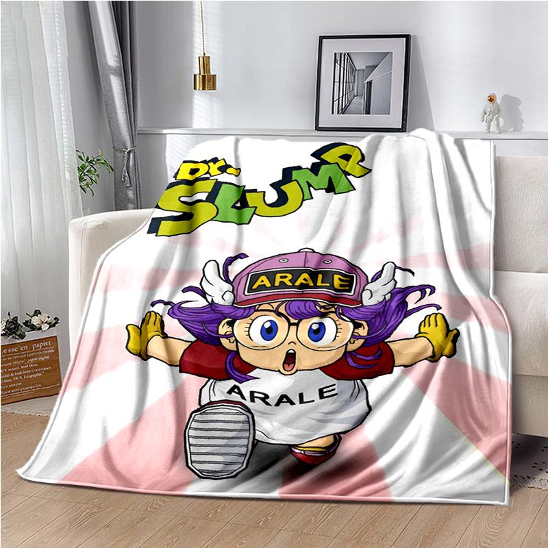 DR-Slump-Arale Cartoon Throws Blanket Kids Super Soft Cute Blankt for Travel Couch Sofa Picnic Bed Flannel Blanket Birthday Gift