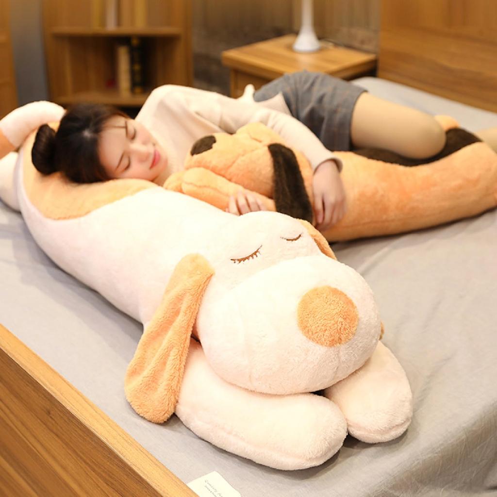 Stylish Soda Plush Cat Body Pillow, Dachshund, My Choco (Brown, 130cm)