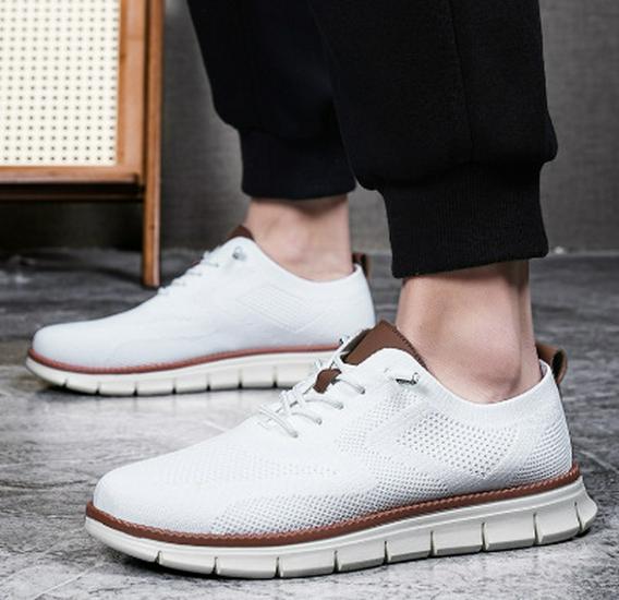 2024 Herren Laufschuhe im britischen Stil mit atmungsaktivem Mesh, Trendy Übergröße 48