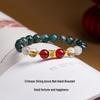 S925 Sterling Silver Yellow Tower Crystal & Red Agate Women's Bracelet – Exquisite High-End Design