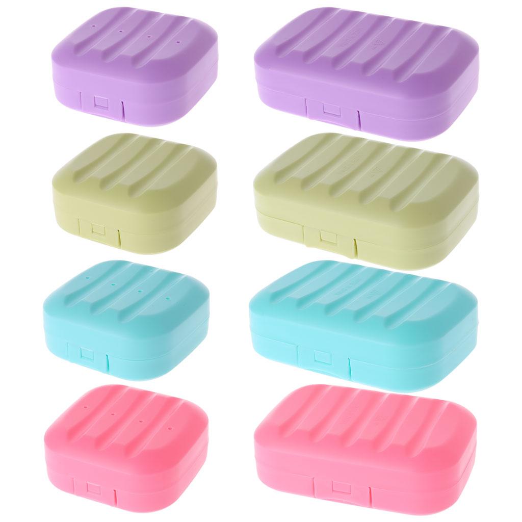 Seifenschale mit Deckel Kunststoff Seifenhalter Tragbarer Behälter Seifenaufbewahrungsbox für Etui für Badezimmer Dusche Reise Outdoor Cam