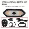 Bike Tail Light with Turn Signals Wireless Remote Control Bicycle Rear Light Back USB Rechargeable Warning Cycling Assessoires