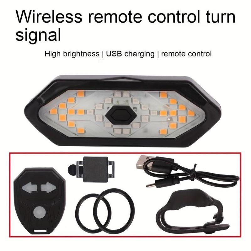 Bike Tail Light with Turn Signals Wireless Remote Control Bicycle Rear Light Back USB Rechargeable Warning Cycling Assessoires