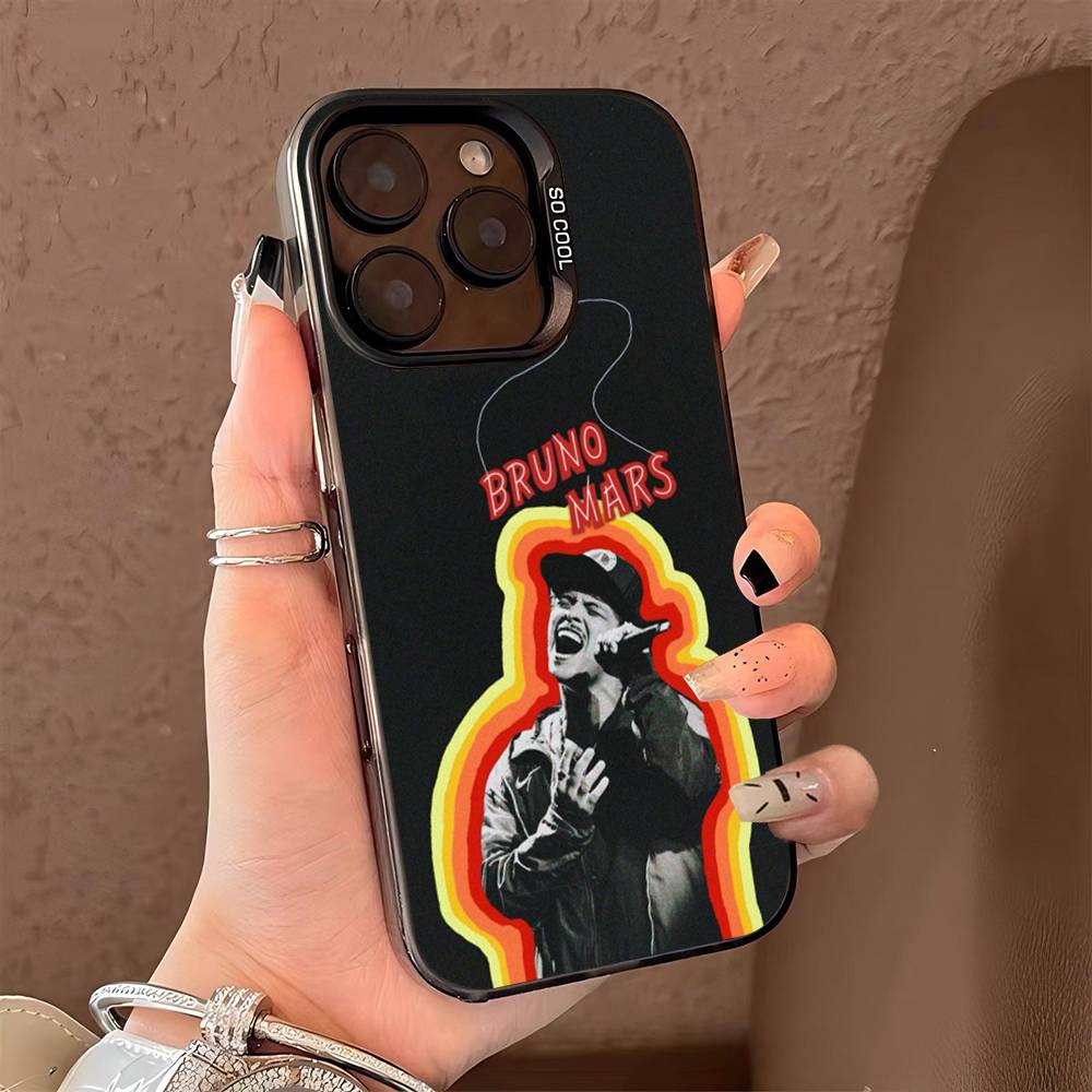 B-Bruno M-Mars Singer Phone Case For IPhone 17 16 15 14 13 Pro 12 11 Pro Max PLUS Color Back Cover