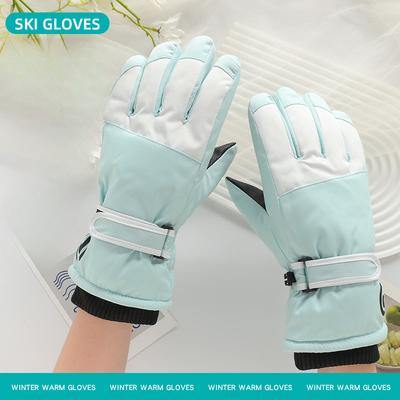 Winter Ski Gloves Outdoor Women's Waterproof Thickened Velvet Touch Screen Cycling Windproof Cold Warmth Sports Gloves