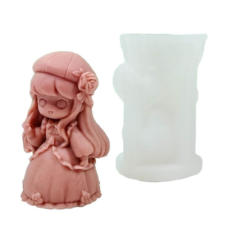 3D Girl Silicone Candle Mold DIY Aromatherapy Gypsum Crystal Epoxy Resin Molds