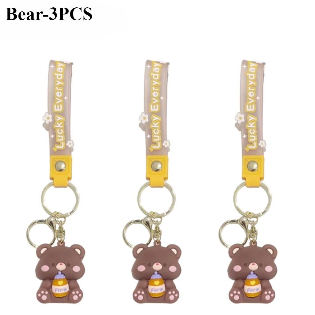 1-20PCS Luck Drinks Keychain  Pvc Doll Key Chain Cartoon Bag Pendant  Soft Plastic Doll Car Key Chain Bag Pendant Small Gift