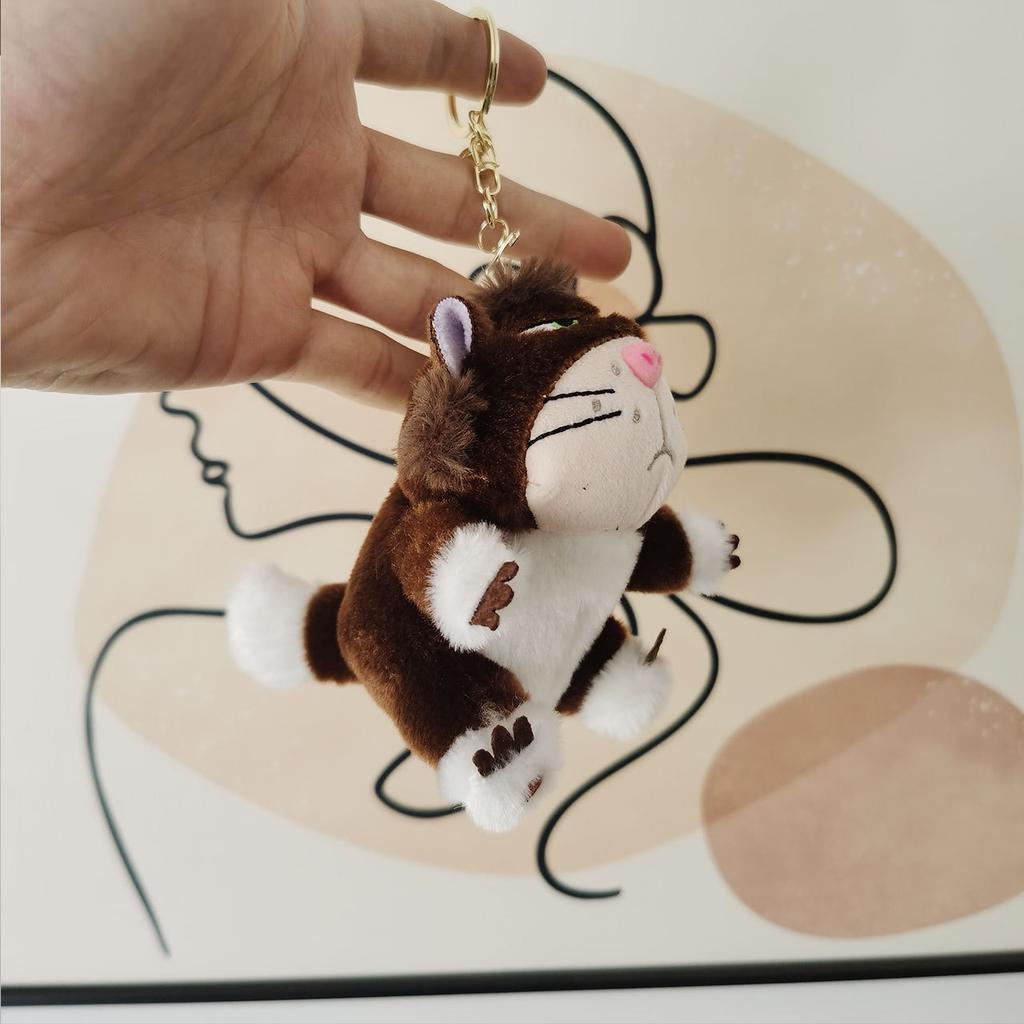 Plush Cat Delightful Toy Keychain 4 Inch Cartoon Stuffed Accessory Animal
