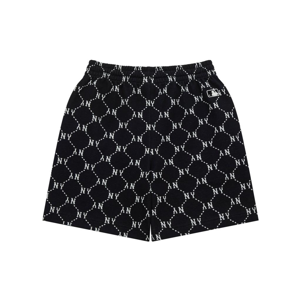 MLB New York Yankees Diamond Old Flower Comfortable Loose Fit Lace-Up Casual Shorts Unisex Shorts Black 3ASPM0343-50BKS