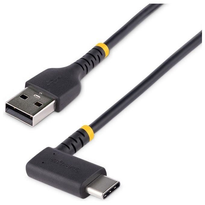 StarTech.Com Câble USB A Vers USB C De 1m - Câble De Chargement USB C Noir - Fibre Aramide Robuste - Chargeur Rapide USB-C 2.0-3A