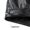 Futing Men's Genuine Leather Lapel Motorcycle Jacket