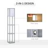 3-Tier Floor Lamp, Floor Light with Storage Shelf, Reading Standing Lamp with Acrylic Shade for Living Room, Bedroom, Kitchen, Dining Room, Office