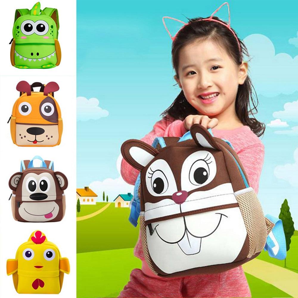 3D Animal Kinderen Rugzakken Merkontwerp Meisje Jongens Rugzak Peuter Kinderen Neopreen Schooltassen Kleuterschool Cartoon Tas