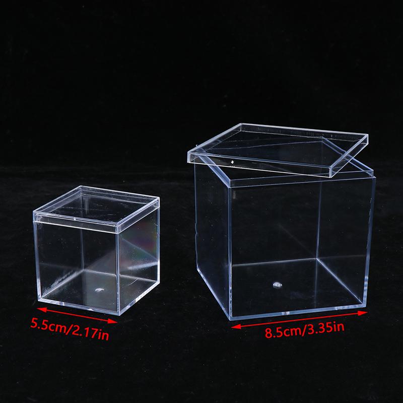 Clear Acrylic Display Box Countertop Case Organizer Stand Dustproof Showcase for Figures/Toys/Collectibles/Car Model, With Cover
