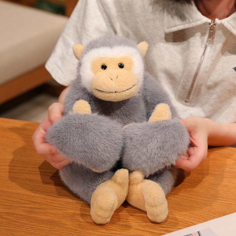 25/30/40cm Lange Arme Affe Plüschtier Puppe Lebensecht Faultier Orang-Utan Puppe Weiches Stofftier Puppe Heimdekoration