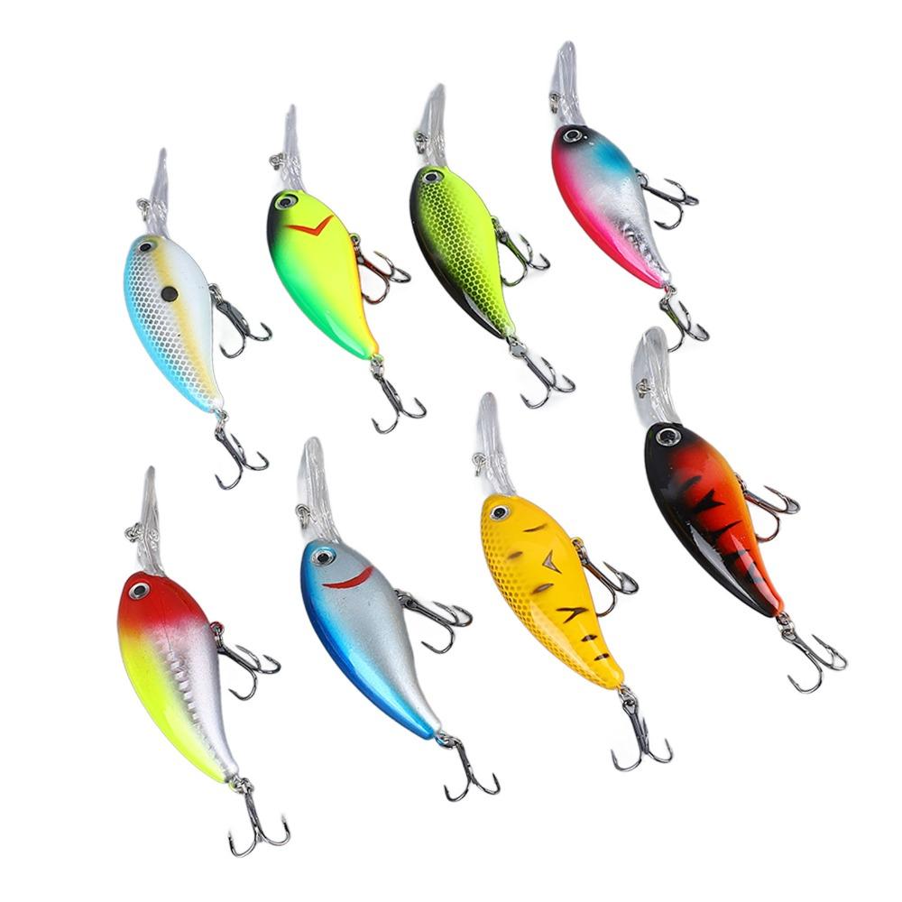 8PCS ABS Swimbaits Lures 10cm 14g Bass Fishing Lures Lifelike Crank Bait Freshwater Fishing