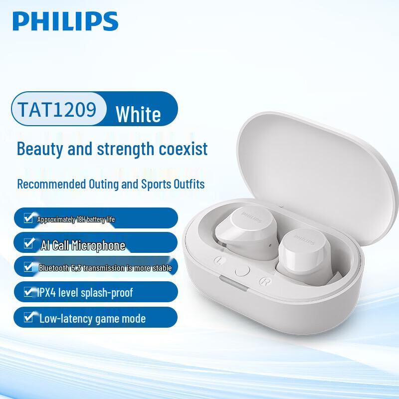 Philips TAT1209 Sport True Wireless Earbuds