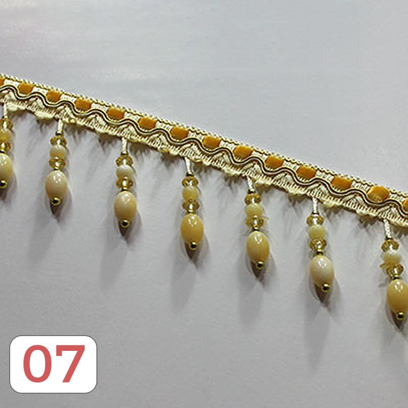 1M Crystal Pendant Beaded Lace Trim Tassel Fringe DIY Stage Home Curtain Decor Accessories Upholstery Party Hanging Ring Cords