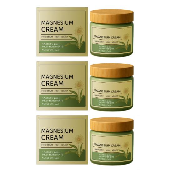 Nerve Relief Magnesium Cream Lightweight Fast Absorbing Skin Moisturizer for Tense Muscles And Skin Multipurpose Targeted Body Care Cream for Daily