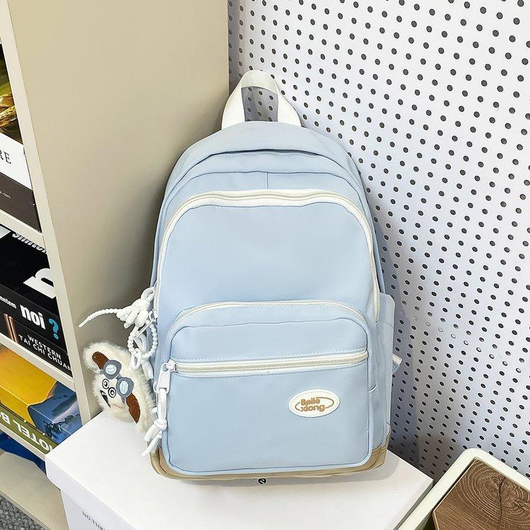 Schoolbag Japanese ins Large Capacity Simple Lightweight Casual Versatile School Bag Fourth and Sixth Grades Middle and High School Students Backpack