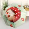 1pc Hedgehog Strawberry Automatic Umbrella - Auto Open/Close Folding Umbrella with Reinforced 8-Rib Frame, 146