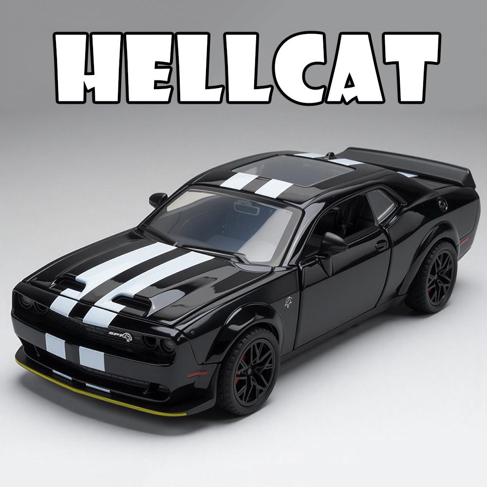 1:32 Hellcat Lambor Revuelto Car Model Alloy Diecast Toy Doors Opened Sound Light Pull Back Miniature Vehice Friend Fashion Gift