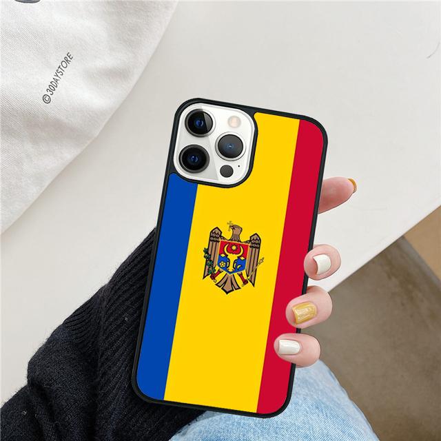 Moldova Flag Phone Case Cover For iPhone 17 Air 15 16 14 13 12 Pro Max 11 Pro Max Plus Coque Shell