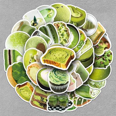 50 Matcha-Themed Stickers for Journal and Planner Decoration